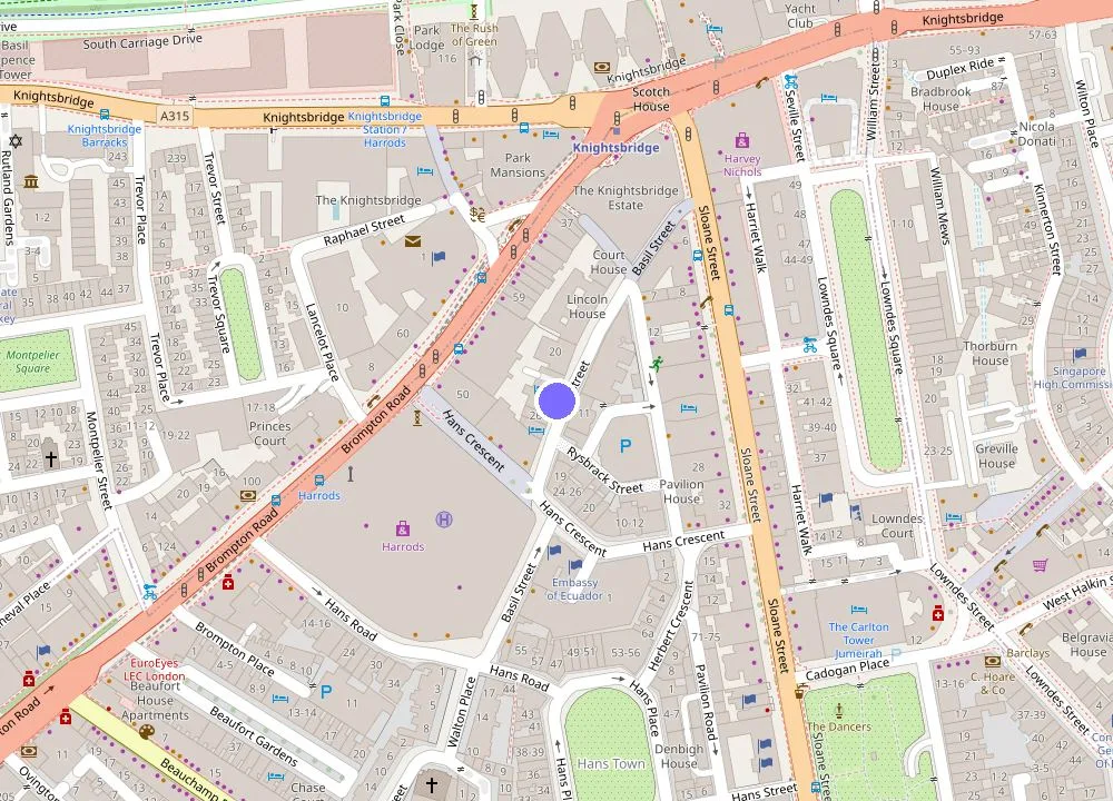 Map: The Capital Hotel, Apartments & Townhouse - Small Luxury Hotels of The World